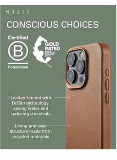 Mujjo Mujjo Leather Case for iPhone 16 Pro Max with MagSafe (Dark Tan)  - Image 4