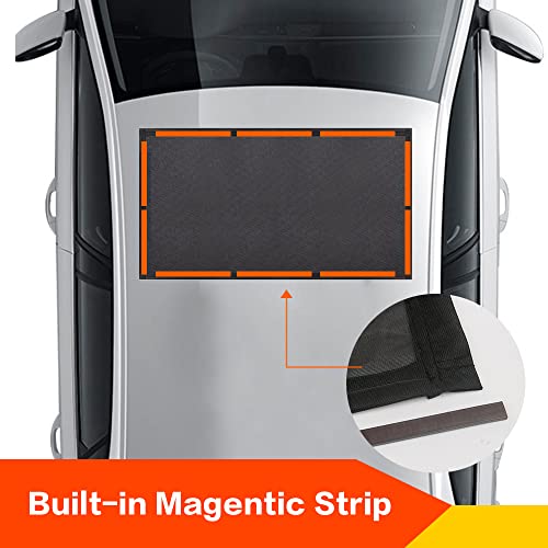 VARGTR Car Sunroof Sunshade, Sun Shade Magnetic Net,Car Roof Cover for Overnight Camping,Breathable Mesh Magnetic Sunroof Screen,UV Sun Protection for Baby Kids Breastfeeding When Parking on Trips - Image 5