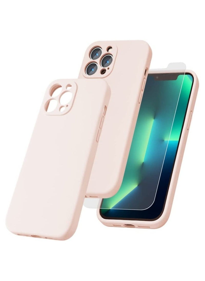 Raxoom Silicone Magnetic Case for iPhone 13 Pro Max with 2 Pack Tempered Glass Screen Protector Magsafe Case - Image 5