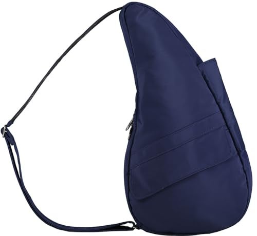 AmeriBag 15" Microfiber Ergonomic Crossbody Sling Healthy Back Bag for Everyday Use, Travel & Walking Comfort (Navy) - Image 2