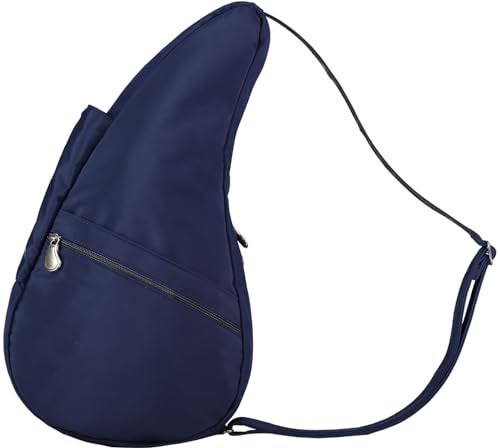 AmeriBag 15" Microfiber Ergonomic Crossbody Sling Healthy Back Bag for Everyday Use, Travel & Walking Comfort (Navy) - Image 4