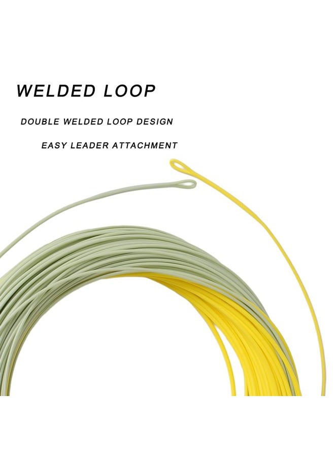 Kylebooker Fly Fishing Line with Welded Loop Floating Weight Forward Fly Lines 100FT (WF5F,Moss+Green Gold) - Image 4