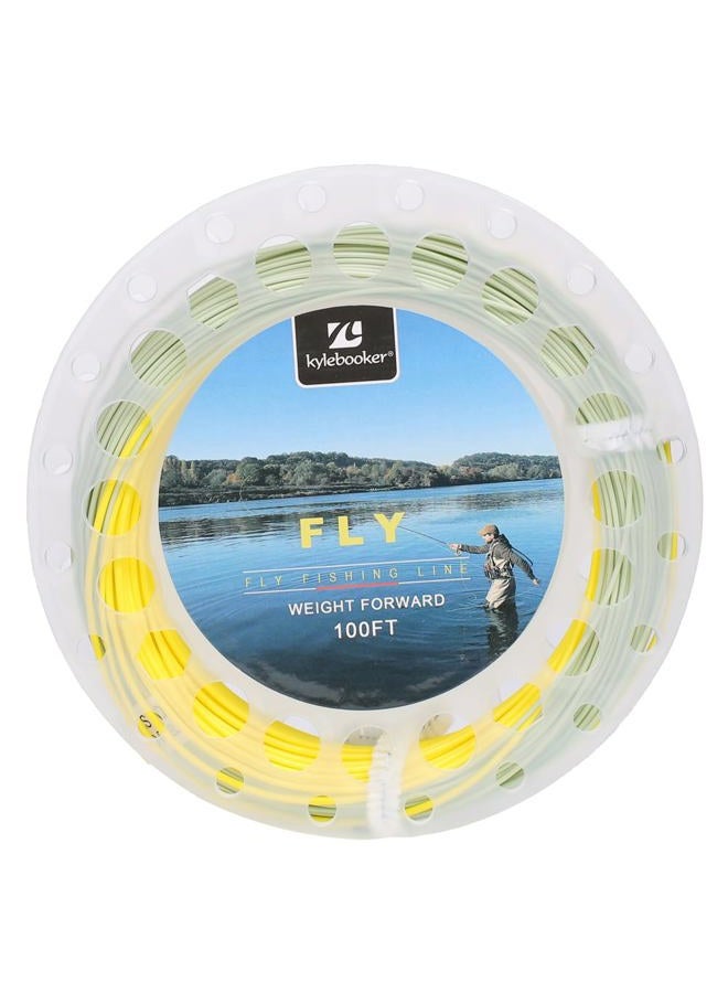 Kylebooker Fly Fishing Line with Welded Loop Floating Weight Forward Fly Lines 100FT (WF5F,Moss+Green Gold) - Image 2
