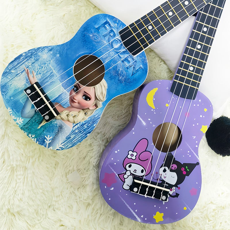 ماكول توصيل قطعة واحدة: أوكولليلي خشبي للأطفال المبتدئين بالشكل الكرتوني بحجم 21 بوصة، أوكولليلي جيتار صغير أوكولليلي (يرجى الاتصال بالخدمة العملاء للحصول على الأنماط المحددة قبل إضافة الملاحظات) - Image 1