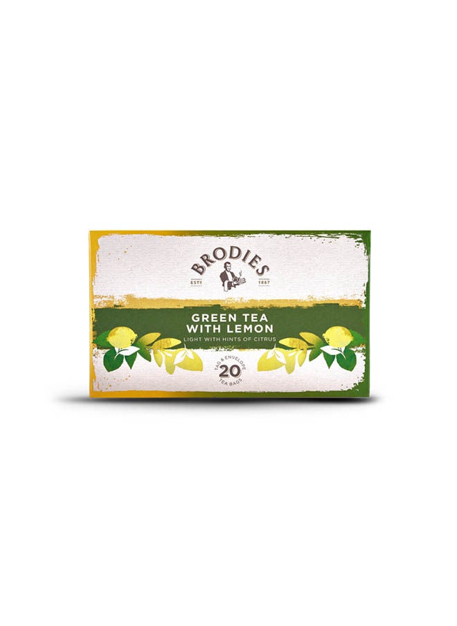 BRODIES Green Tea With Lemon 40 grams - 20 Filter 