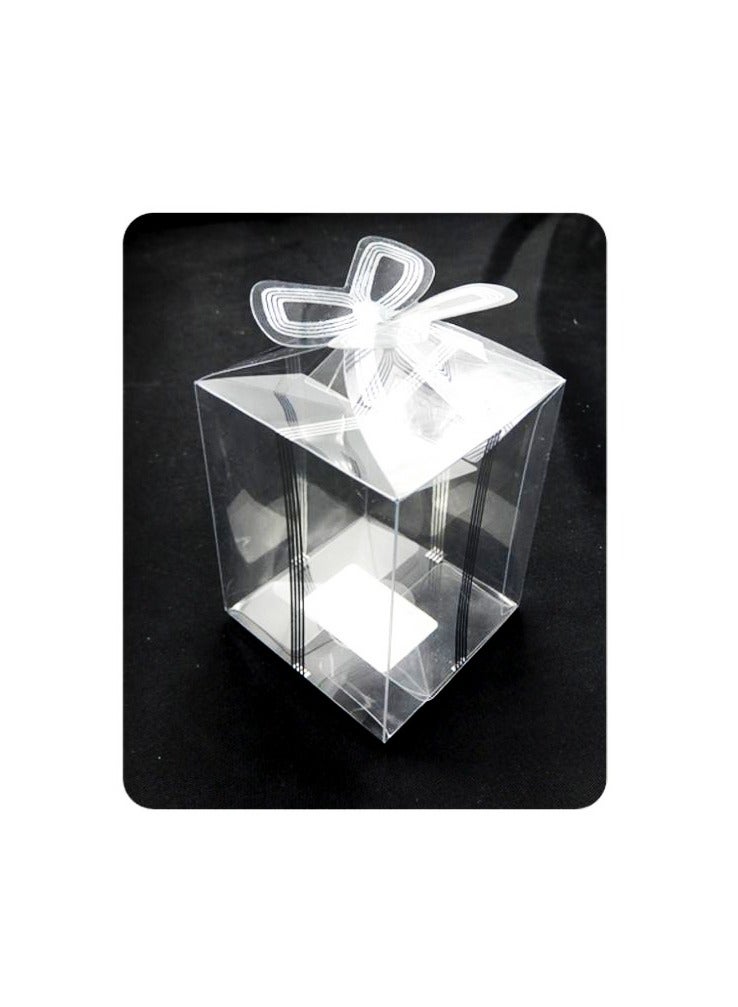 PARTY FUN Pvc Gift Box 6.5x6.5x8Cm Silver Color 12Pcs Pkt - Image 1
