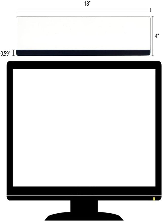 Yocoolfun 2 Pieces Monitor Memo Board Top Mount,18“ Monitor Sticky Note Holder,Universal Transparent Sticky Notes Memo Pad,Sticky Boards,Message Board for Computer Monitors - Image 2