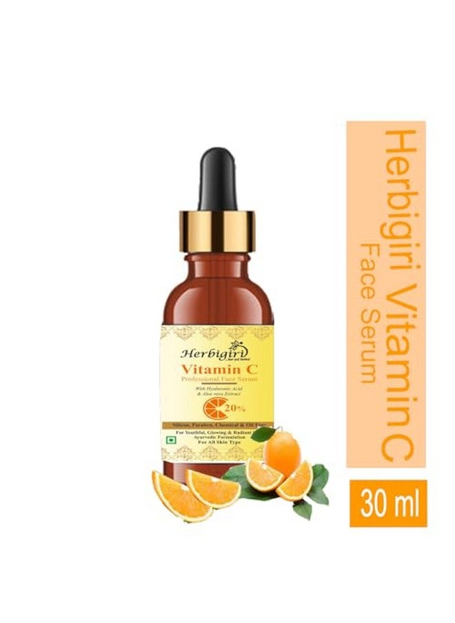 Khadi Herbal - Herbigiri Herbal Vitamin C Facial Serum For Natural Glowing Beauty Infused With Hyaluronic Acid And Vitamin C 60 Ml (Pack Of 2) - Image 1