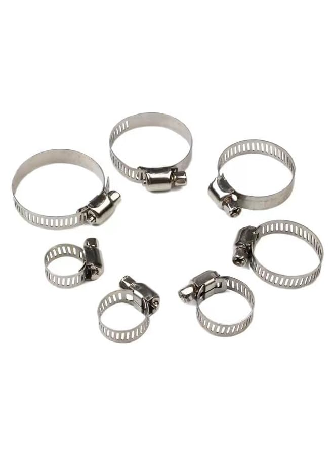 promass Hose Clamp Clip Sets 60Pcs Adjustable 8-44mm Range 304 Stainless Steel Worm Gear Hose Clamps Assortment Kit, Fuel Line Clamp for Water Pipe, Plumbing, Automotive and Mechanical Application - Image 3