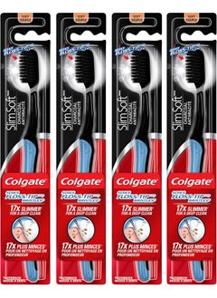 Colgate Slimsoft Floss-Tip Charcoal Toothbrush