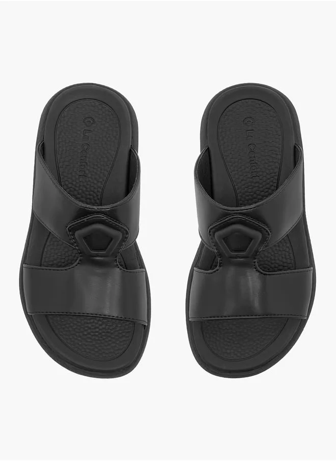 Le Confort Boys Solid Arabic Sandals with Accent Detail