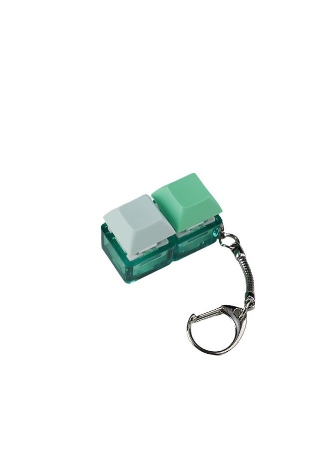 Press Transparent Candy Color 2 Holes 3 Holes 4 Holes Can Be Freely Matched With High Special Black Black Tea Green Axis Keyboard Shaft Experience Device-Color:2 Holes Green Transparent Blue Shaft Without Lamp  - Image 1