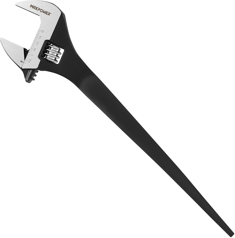 Max Power 12 inch Spud Wrench, Max Jaw Opening 1-3/8 inch - Image 1