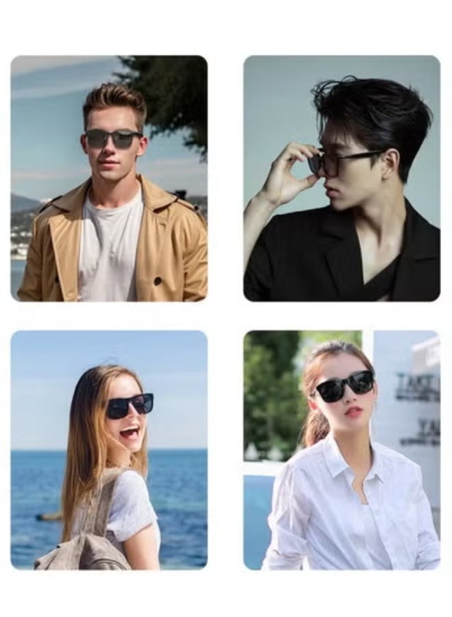HYUNDAI Smart Glasses with AI, Polarized Sunglasses with Bluetooth Speaker, Athletic, Outdoor, Sports UV Protection and Voice Control, Smart AI translation Glasses and Headphones, Translation in 144 languages, AI Chat, Music, Assistant via Bluetooth 5.4 - Black  - Image 3