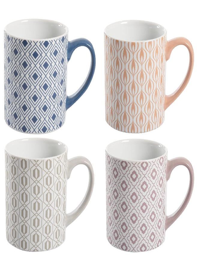 Mr. coffee Mr. Coffee Bliss 4 Pack 20 OZ Assorted Design Stoneware Mug Set 