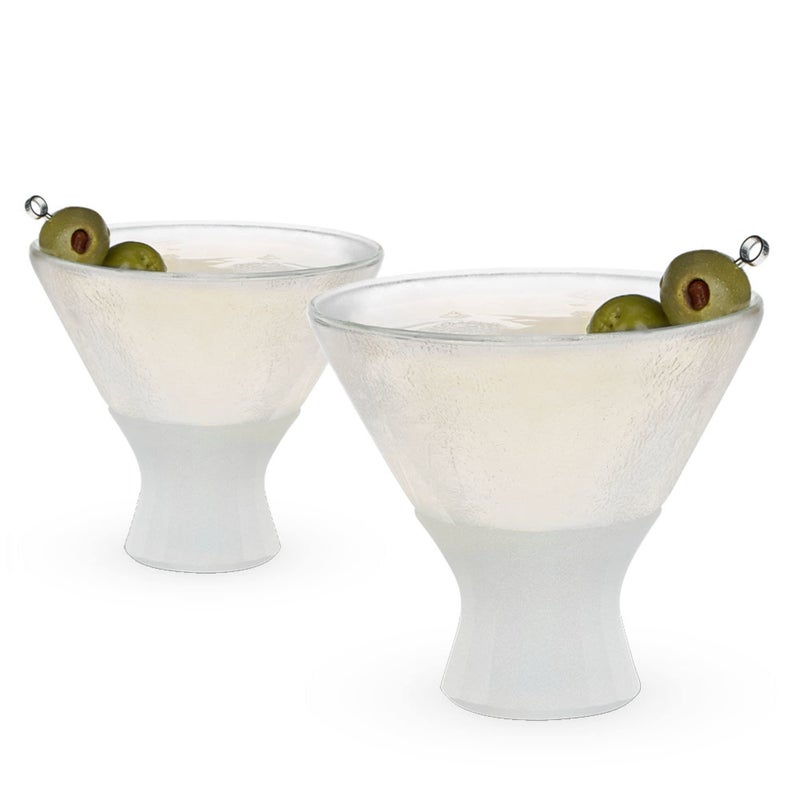 Host Host Stemless Martini Glasses Cocktail Glasses Double Walled Insulated Drinking Glass Frozen Cups to Keep Your Drinks Cold Set of 2