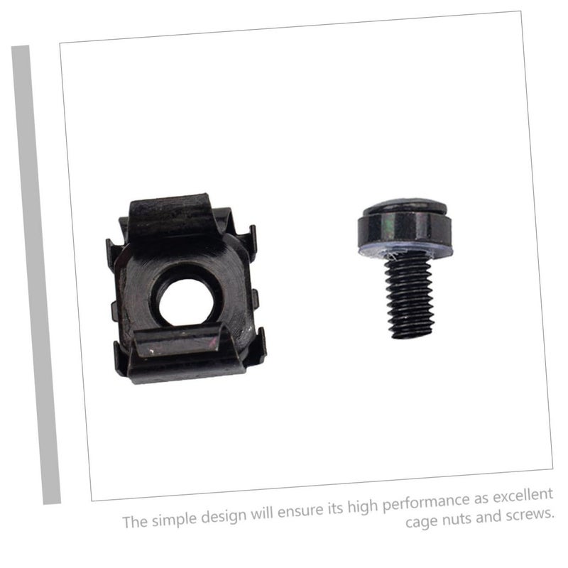 Square Hole Cage Nuts and Rack Mount Screws Kit for Server Rack Cabinet Hardware Easy Installation - Image 4