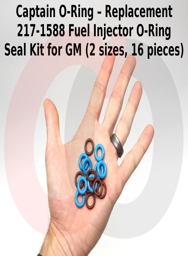 Captain O-Ring - Replacement 217-1588 Fuel Injector O-Ring Seal Kit for GM (2 sizes, 16 pieces) - Image 2