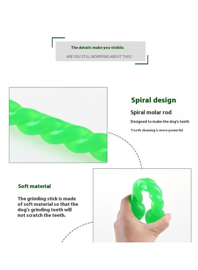 Pet Chew Toy Green 18.5x3.5cm-Chewers, Rubber Dog Rope Toys Knot Teething Toys Almost Indestructible - Image 4