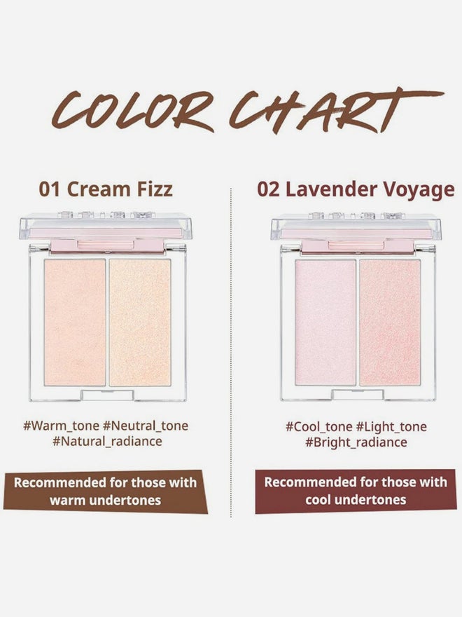 CLIO Prism Highlighter Duo 02 Lavender Voyage - Image 3