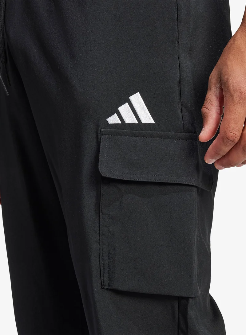 Adidas BLACK/WHITE Essential Small Logo Cargo for Men | Best Price UAE