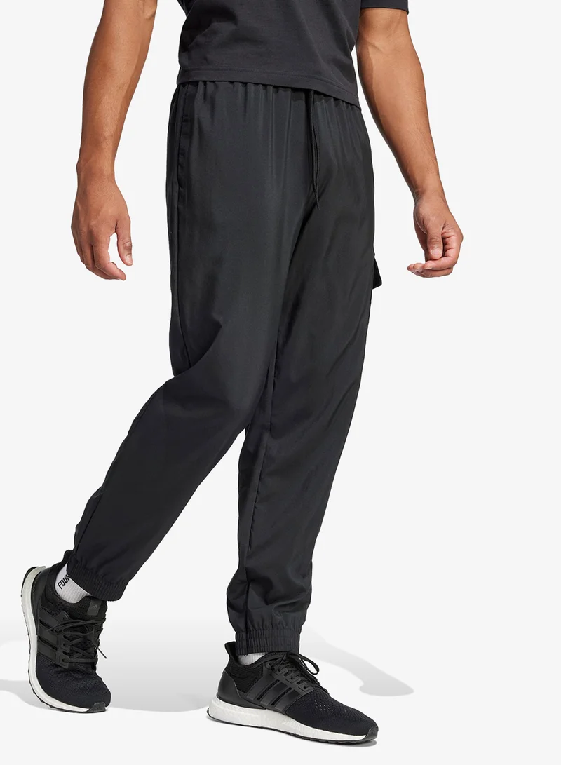 Adidas BLACK/WHITE Essential Small Logo Cargo for Men | Best Price UAE