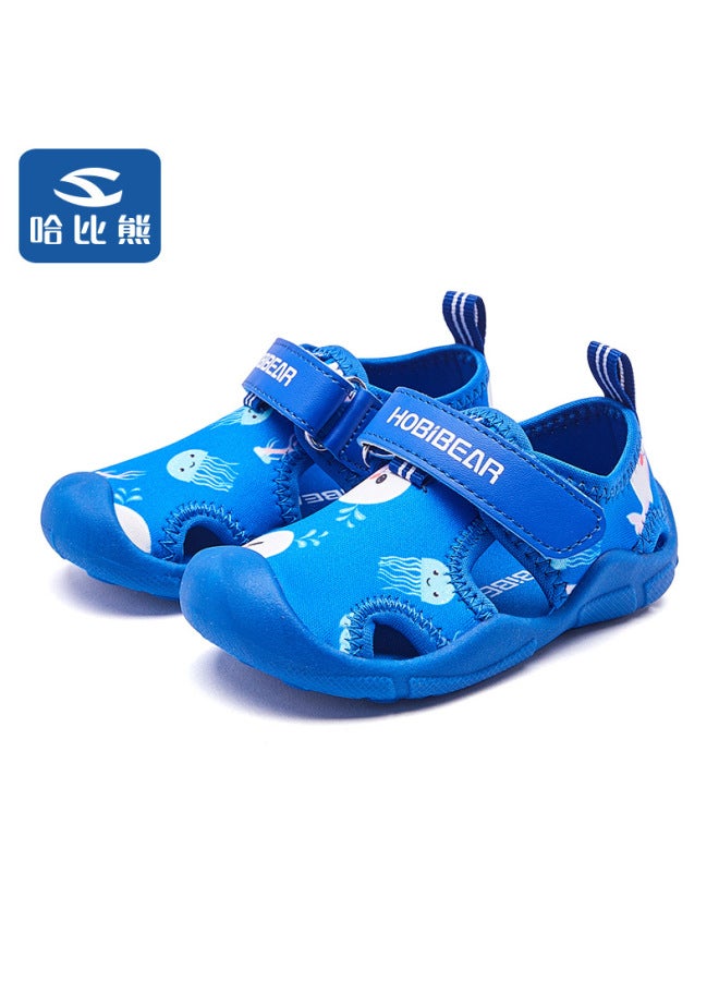 Habib Bear Children's Shoes, Girls' Cartoon Pattern Soft-soled Sandals, Boys' Closed-toe Beach Shoes, Non-slip New Style