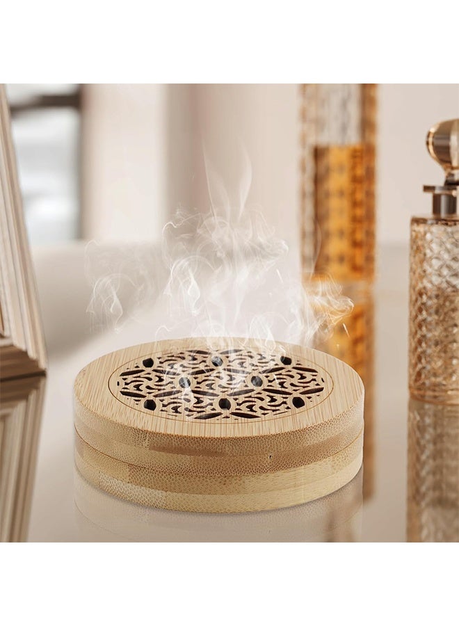 حجر معطر للزيوت العطرية مع علبة بخور خشبية، موزع روائح عطرية لليوجا، المنزل، السيارة، المكتب، والمنتجع الصحي - Image 4