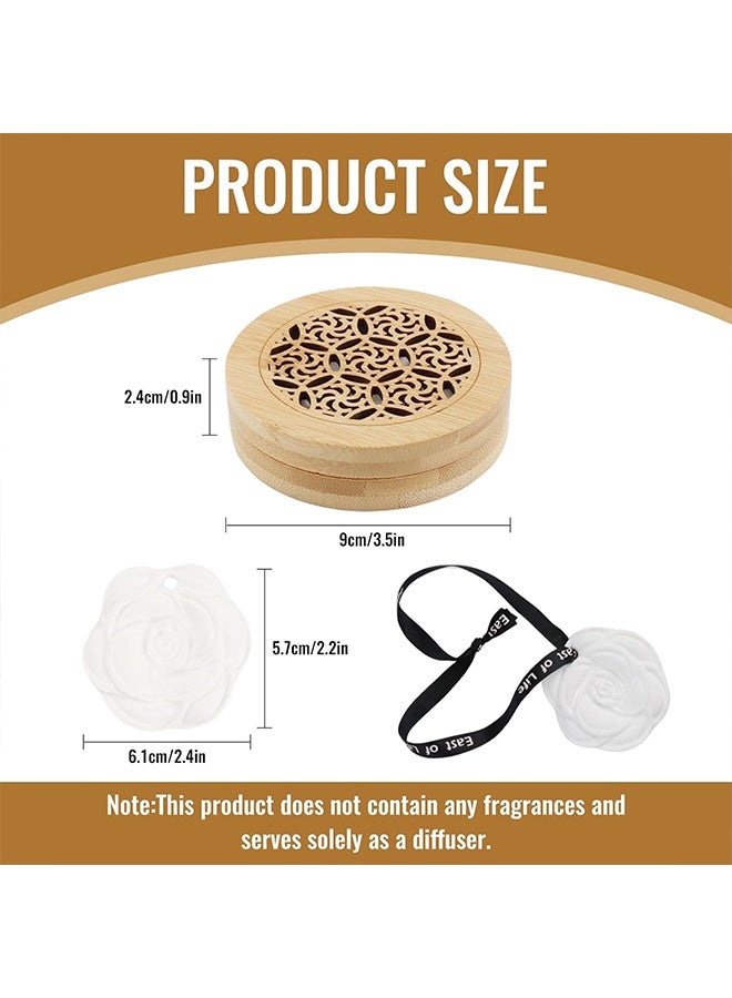 حجر معطر للزيوت العطرية مع علبة بخور خشبية، موزع روائح عطرية لليوجا، المنزل، السيارة، المكتب، والمنتجع الصحي - Image 2