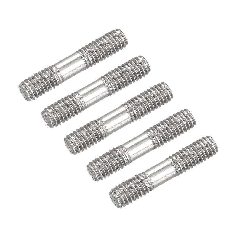 METALLIXITY Double Ended Stud Screws (M4 Thread 20mm Length) 5pcs, 304 Stainless Steel Dual Threaded Rod Bolts - for House Maintenance - Image 1