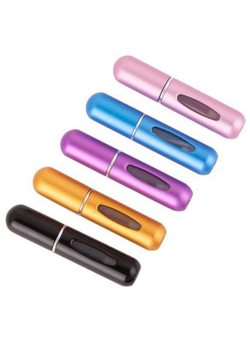 5Pcs,5ml  Perfume Spray Bottle Set,Portable Mini Refillable Perfume Atomizer Bottle For Travel Spray Scent Pump Case - Image 1