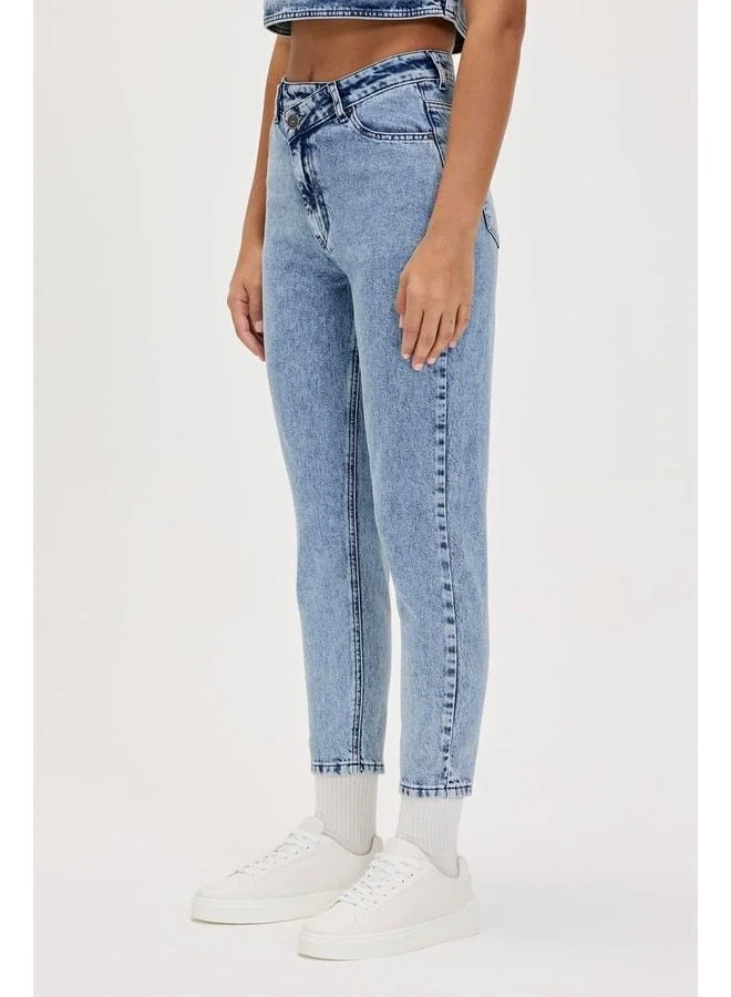 Bad Bear Alisha Jeans Blue Women's Denim Pants.