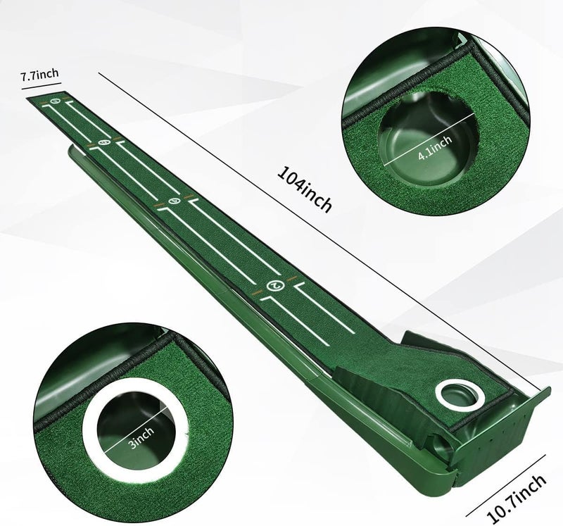 SWINGTEK Putting Green Mat Indoors, Practice with Auto Ball Return - Ideal for Home and Office, Great Gift - Image 3
