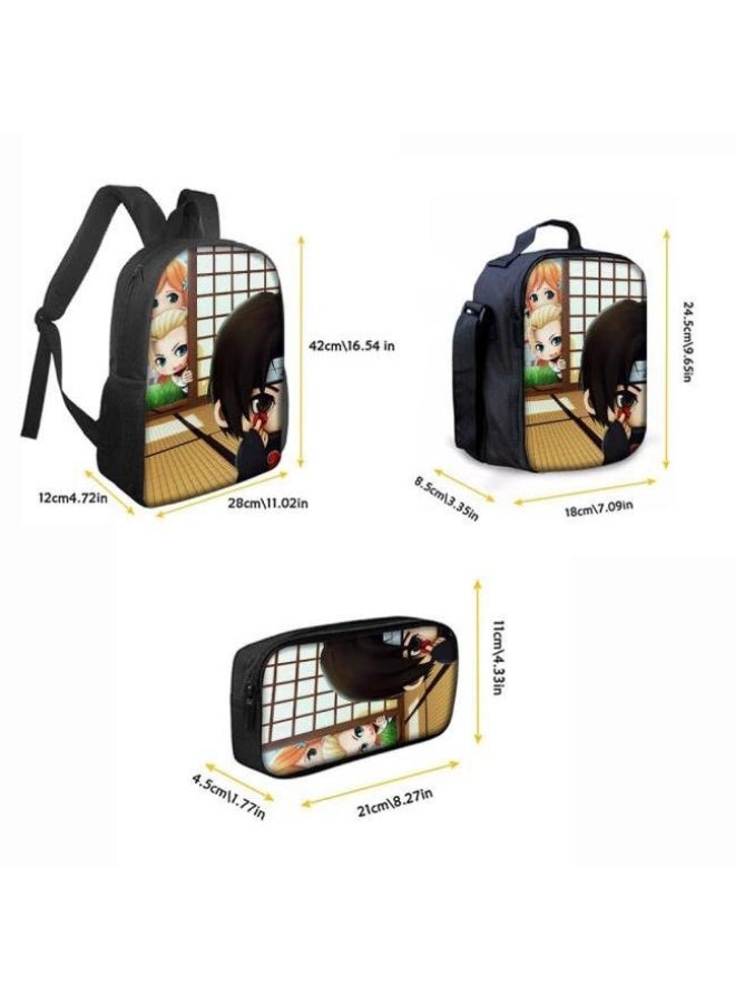 عام حقيبة ظهر مطبوعة بالرسوم المتحركة + مجموعة حقائب اليد + القلم، مجموعة حقائب عملية من ثلاث قطع (يمكن استخدام الطلاب والأطفال ونزهات الأصدقاء ورياضات تسلق الجبال وما إلى ذلك) - 55 - Image 3