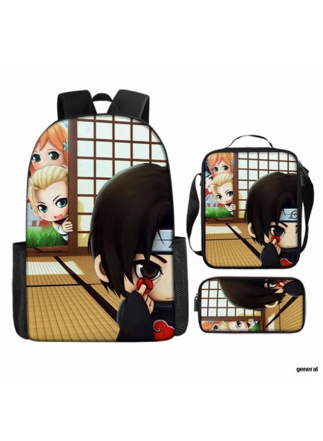 عام حقيبة ظهر مطبوعة بالرسوم المتحركة + مجموعة حقائب اليد + القلم، مجموعة حقائب عملية من ثلاث قطع (يمكن استخدام الطلاب والأطفال ونزهات الأصدقاء ورياضات تسلق الجبال وما إلى ذلك) - 55 - Image 1