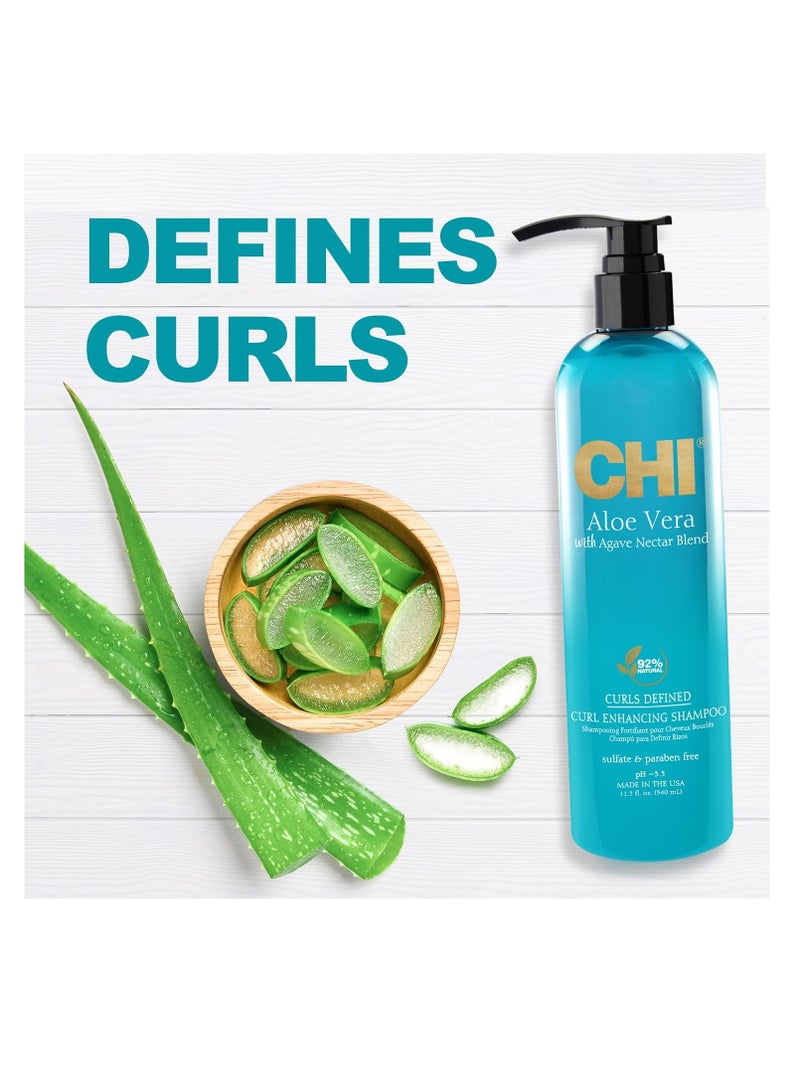 CHI ALOE VERA CURL ENHANCING SHAMPOO 340ml - Image 3
