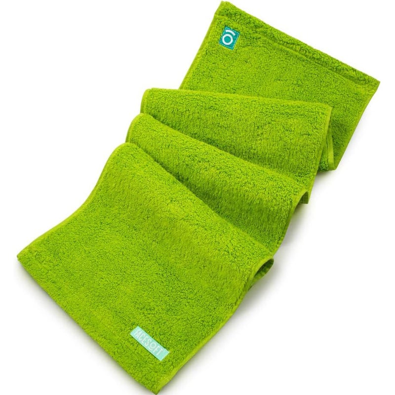 FACESOFT Eco Friendly Gym Towel for Working Out Soft and Absorbent Cotton Exercise No Synthetic Microfibers or Plastics Sweat Towel for Gym Fitness Sports Yoga Green 1 Pc