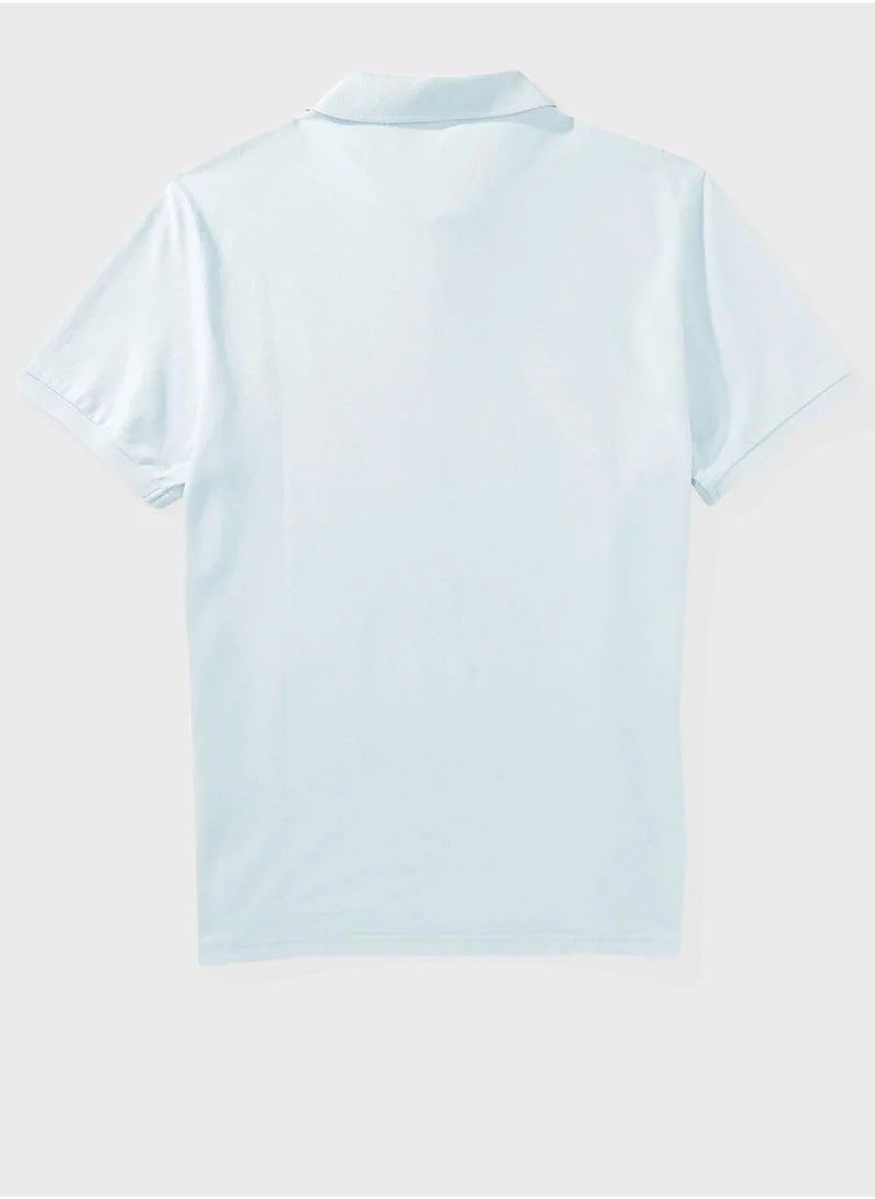 امريكان ايجل Logo Detail Short Sleeve Polo Shirt