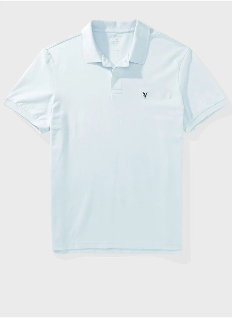 امريكان ايجل Logo Detail Short Sleeve Polo Shirt