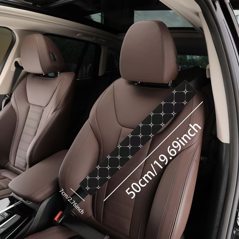 Automotive Breathable Summer Soft Velvet Seat Belt Cover Black And Red Wear Resistant Dirt Resistant Shoulder Pad Anti Scratch Car Safety Belt For Small Truck - Image 2
