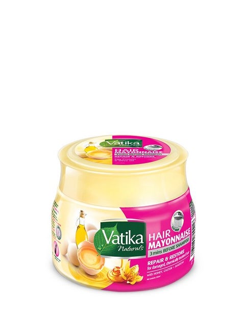 Vatika Repair & Restore Hair Mayonnaise | With Honey, Castor & Marrow | For Damaged & Chemically Treated Hair - 500 ml
