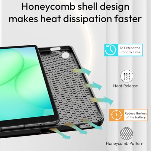 Robustrion Cover for Samsung Galaxy Tab A11 Plus Cover Case 11 inch, Deer Cover Case for Samsung Galaxy Tab A11 Plus Cover/Tab A11+ Tablet Cover with Pencil Holder - Black - Image 4
