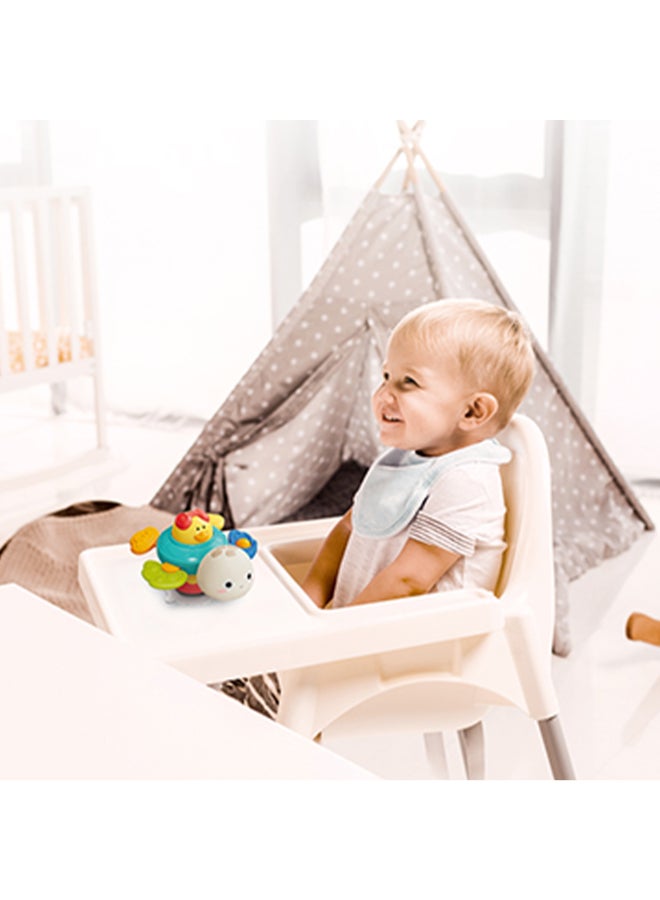 COGNIKIDS Baby Turtle Sensory Toy – 2-In-1 Suction Spinner With Music, Lights & Teether | Montessori Spinning Toy For High Chair, Table, Bath | Bpa-Free For Infants 6M+ - Image 5