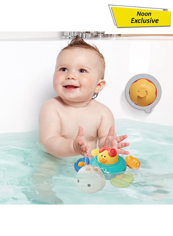 COGNIKIDS Baby Turtle Sensory Toy – 2-In-1 Suction Spinner With Music, Lights & Teether | Montessori Spinning Toy For High Chair, Table, Bath | Bpa-Free For Infants 6M+ - Image 1
