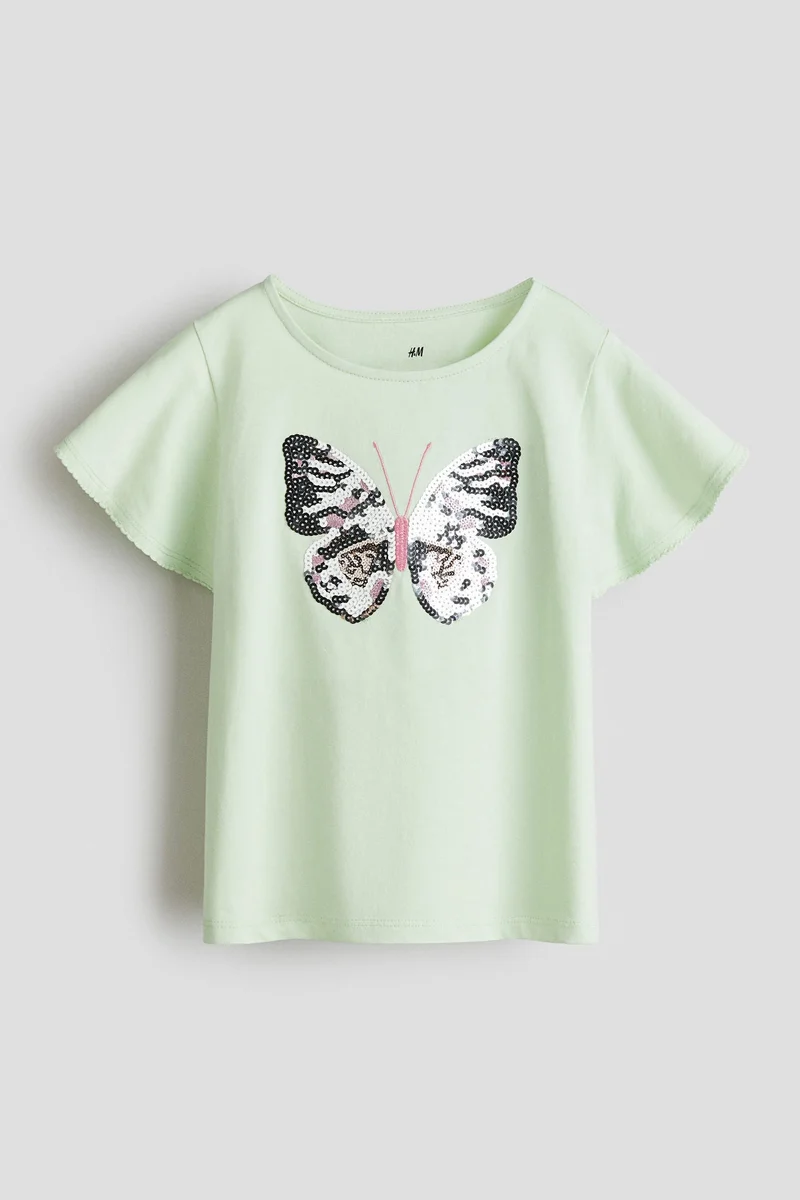 اتش اند ام بلوزة مزينة بترتر لامع