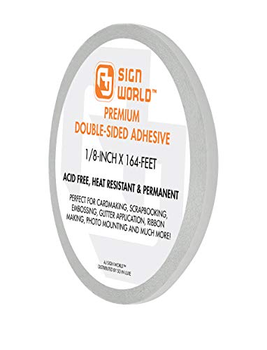 AJ Sign World Best 1/8" Ultra-Thin Permanent Double-Sided Tape for Arts, Crafts, Photography, Scrapbooking, Tear-by-Hand, Paper Backing (1/8-inch by 164-feet) - Image 5