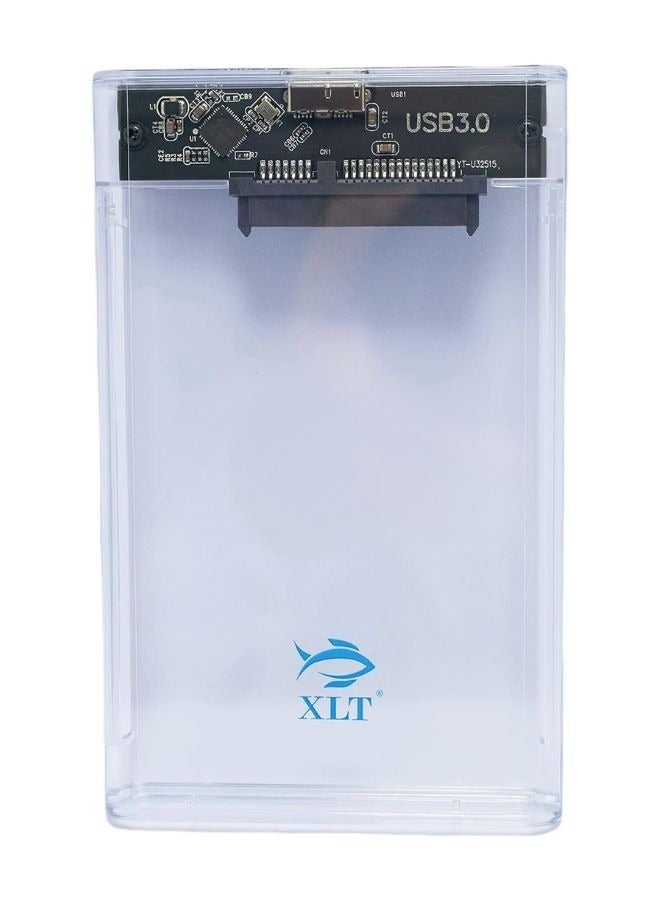 XLT Transparent Hard Drive Enclosure USB 3.0, Support UASP - 2.5 Inch - Image 1
