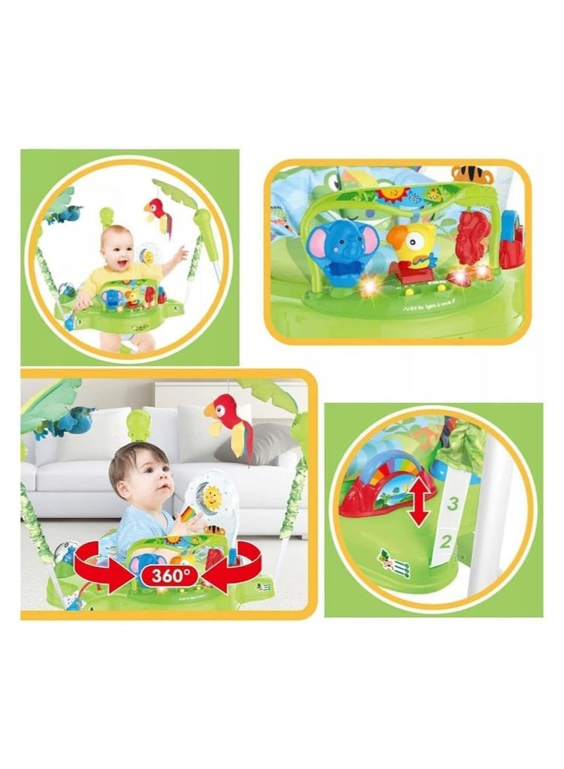 Tropical Jungle Baby Bouncer with Music and Light - Image 3