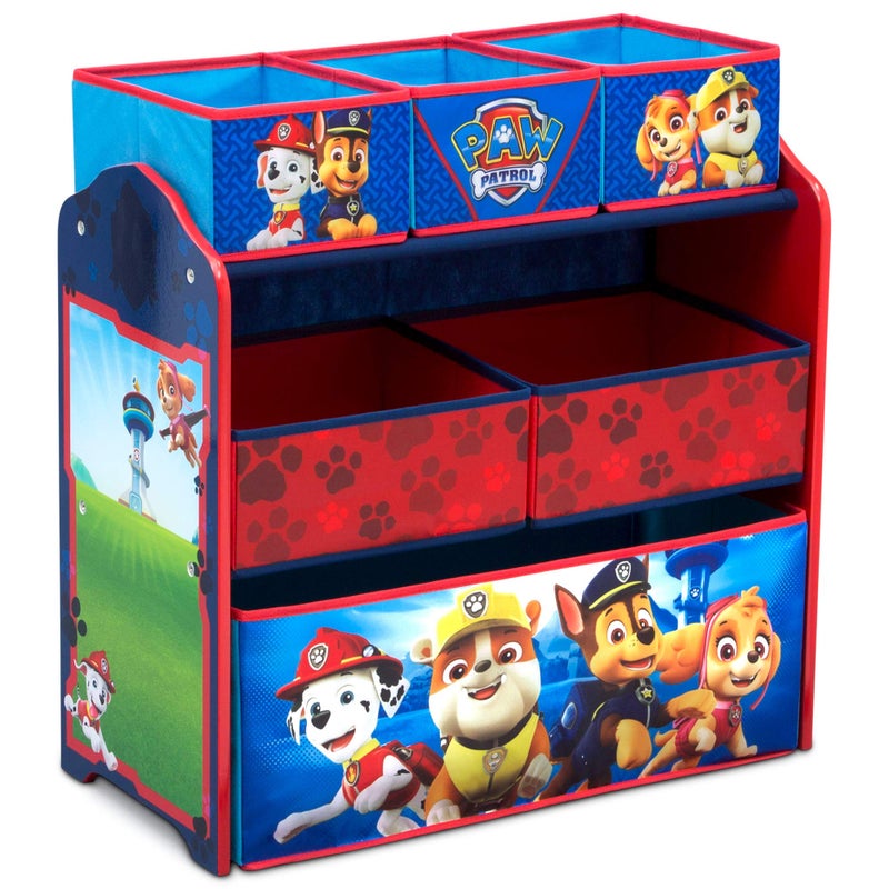 Delta Children Design & Store 6 Bin Toy Storage Organizer, Nick Jr. PAW Patrol - Image 1