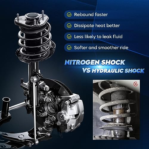 AEagle Front Strut Shock Assembly w/Coil Spring Compatible with Toyota Corolla 2009-2013, Matrix 2011-2013, 1.8L L4, Replace 472597 472598, Left & Right, 2PCS - Image 5